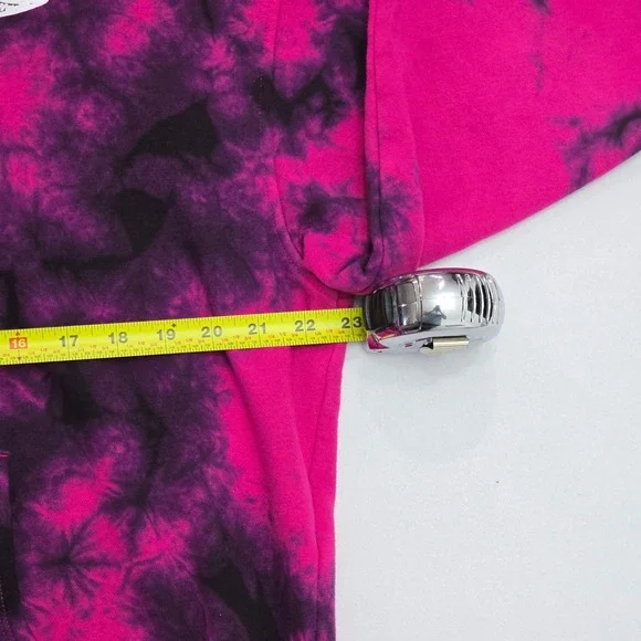 Champion Womens Pink Black Tie Dye Hoodie Sweatshirt XL Rose Logo - Picture 11 of 13
